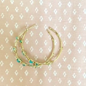 Kendra Scott Earrings - Turq/Blue stones/Gold